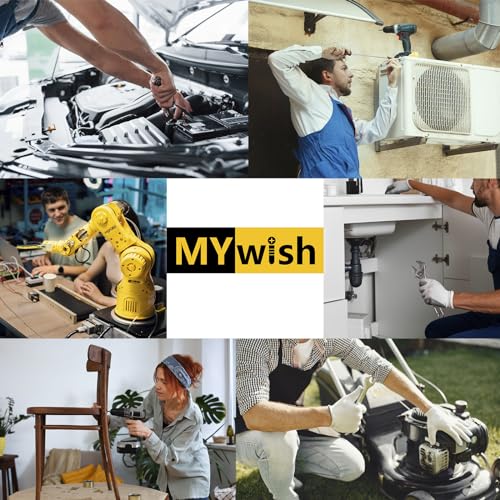 Mywish (6 Sets) 3/8-16x1-1/2 Hex Head Assorted Screws Nuts and Bolts with Flat & Lock Washers, 304 Stainless Steel 18-8, Fully Threaded, 3/8 Bolt Metric Bolt Assortment - size: 3/8-16 x 1-1/2 (6 set)