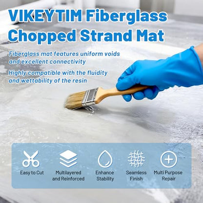 Fiberglass Mat 50 in x 30 ft, 125 Sq. Ft Fiberglass Chopped Strand Mat