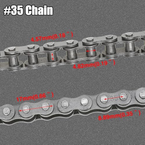 YOXUFA #35 Roller Chain for Mini Bike Coleman CT100U CC100X Baja Doodle Bug Dirt Bug Racer DB30 Motovox MBX10 MBX11 MMB80 Predator 79cc 97cc 100cc Engine Powersports Parts 140 Links Drive Chain - size: 140 Links