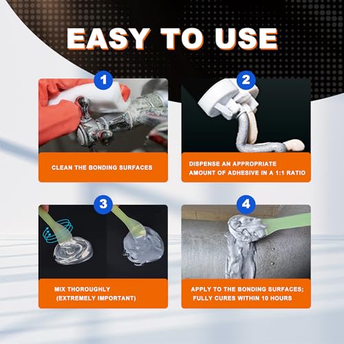 Heavy Duty Metal on Metal Glue - Weld Epoxy, 3-Pack 5.28oz - color: 3pcs