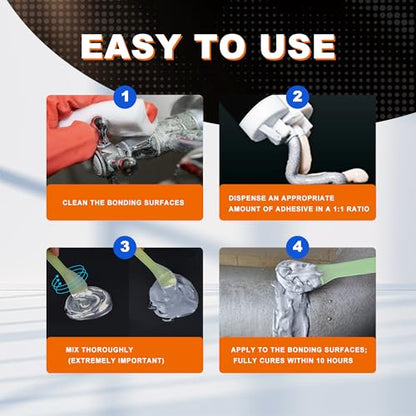 Heavy Duty Metal on Metal Glue - Weld Epoxy, 3-Pack 5.28oz - color: 3pcs