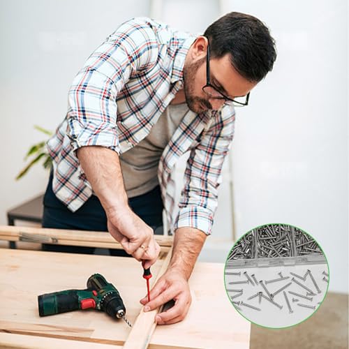M2 Screw Kit, Wood Screws Assortment Kit, 1600Pcs Screws 4/5/6/8/10/12/14/16/20mm Phillips Flat Head Self Tapping Electronic Accessories Screw Multifunctional DIY Micro Woodworking Screws Set - size: M2-1600Pcs