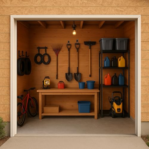 4 Pack Garage Hooks Heavy Duty, 7.4 inch Large Square Utility Hooks - size: 7.4 inch