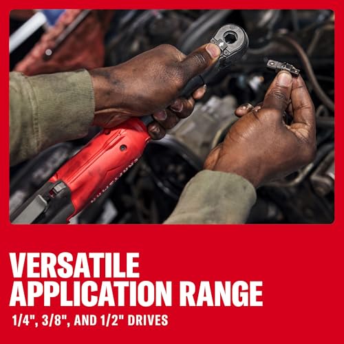 CRAFTSMAN V20 Electric Ratchet, Extended Reach, Cordless 3/8 Ratchet with Multi-Size 1/4 and 1/2 Drive Interchangeable Anvils, LED Light, 300 RPM, 40 ft-lbs Torque, Battery Not Included (CMCF936B) - style: NEW V20 3/8 Inch Drive Extended Head Ratchet