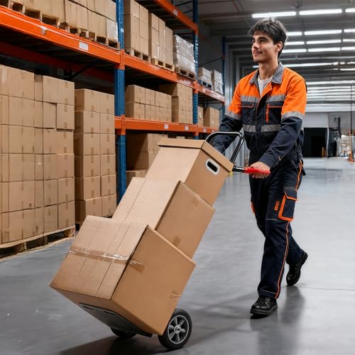 VEVOR Hand Truck, 600 lbs Load Capacity, Heavy-Duty Truck Dolly with Wheels - size: 600 lbs