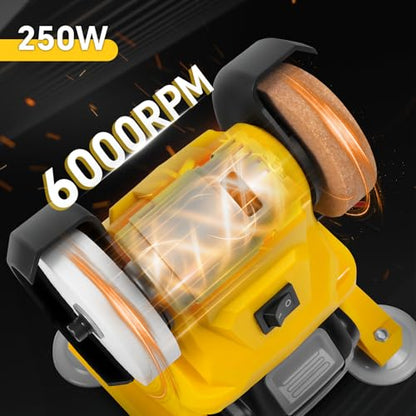 Mini Bench Grinder Polisher for Dewalt 20V Battery, Electric Belt Sander, Electric Knife Sharpener for Wood, Metalworking DIY, Small Sander(Only Tool)