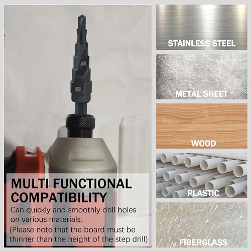 48-89-9241 Shockwave Step Drill Bit, 1/4" - 1/2" for Milwau-kee