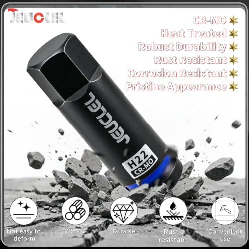 22mm Hex Impact Bit Socket, H22 1/2" Drive Allen Socket, Cr-Mo - size: 1PC | H22 22MM