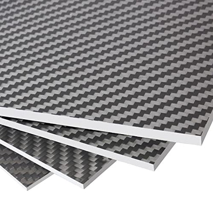 200X300X0.5MM 1.0MM 1.5MM 2.0MM 2.5MM 3.0MM 4.0MM 5.0MM 6.0MM Carbon Fiber Sheet 100% 3K Carbon Fiber Laminate Plate Twill Weave Matt Surface Panel Sheet 2.5MM Thickness(Matte Finish) - color: Twill Weave Matte Finish, size: 200X300X2.5MM