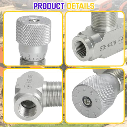 Hydraulic Flow Control Valve 3/8" L08 STB-G3/8 for Mini Excavator (5pcs) - size: 5pcs