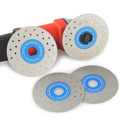 LOZLIN 4.5 Inch Diamond Saw Blade, Ultra Thin Tile Cutting Disc, Wet Dry Cutting for Ceramic Porcelain Marble Granite Stone, 4 1/2 Inch Cutting Wheel for Angle Grinder