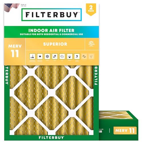Filterbuy 24x30x4 Air Filter MERV 11 Pet & Allergy Defense (2-Pack) - size: 24x30x4