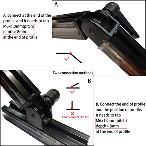 4 Sets 2020 Aluminum Extrusion Hardware Hinges Pivot Joint Brackets - style: 4Pcs Pivot Joint with Bolt Nut