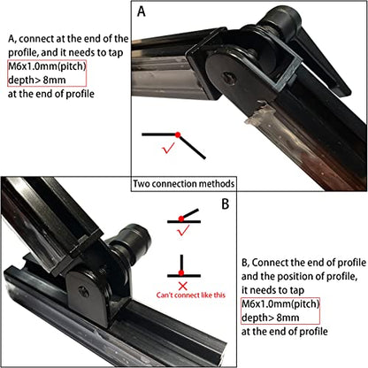 4 Sets 2020 Aluminum Extrusion Hardware Hinges Pivot Joint Brackets - style: 4Pcs Pivot Joint with Bolt Nut