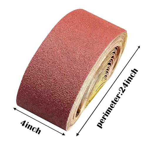 4 x 24Inch Aluminum Oxide Sanding Belts,5Each of 40 80 120 240 Grits,20 Pcs - size: 4*24
