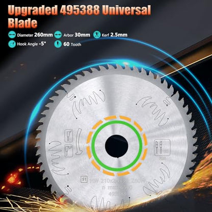 495388 Universal Blade, 60T, Compatible with Festool Kapex Miter Saw - style: 60T,260x2.4x30mm