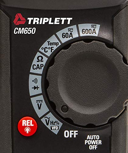 Triplett CM650 600A AC/DC Clamp Meter with Inrush