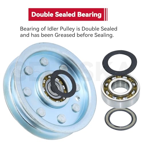 GELASKA 756-0627D 756-0627B Idler Pulley for Cub Cadet LT1045 LT1046 LT1500 - color: A10 1x756-0627