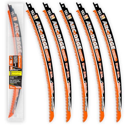 Amartisan 5-Piece Arc Edge Saw Blades - size: Arc Edge Wood Pruning Saw Blades (15 Inch)