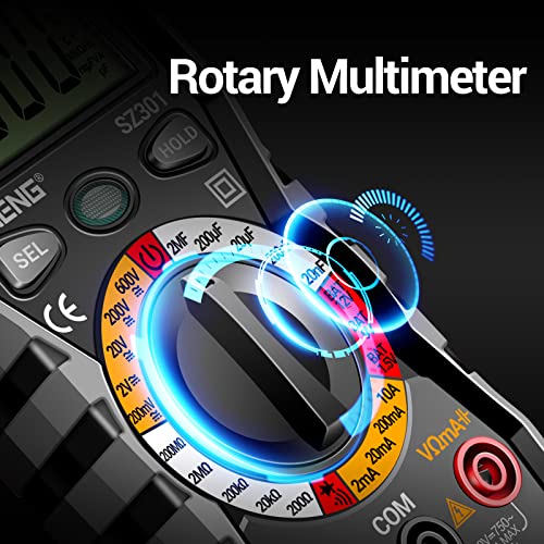 ANENG Digital Multimeter with Non Contact Voltage Tester,Ohm Volt Amp Meter,Measure AC/DC Voltage,Current,Resistance,Continuity,Diodes,with LCD Display,Flashlight,Pocket-Sized Automotive Detector