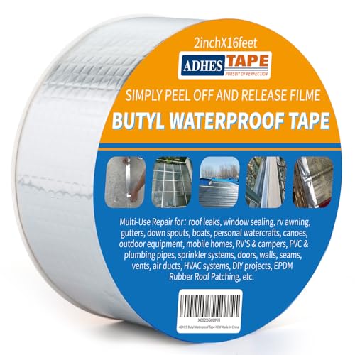 ADHES Upgrade Butyl Tape Waterproof Tape, 1.2mm Thick, 2 inch x 16 feet - size: 50mm x 5m