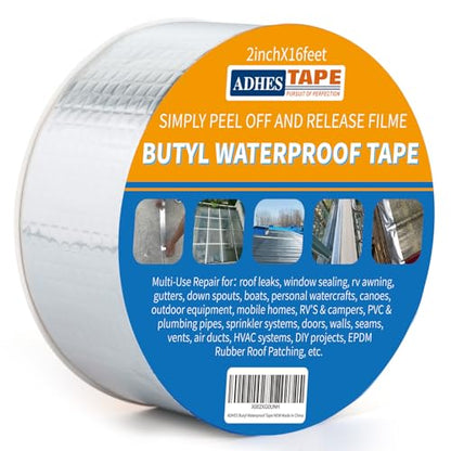 ADHES Upgrade Butyl Tape Waterproof Tape, 1.2mm Thick, 2 inch x 16 feet - size: 50mm x 5m