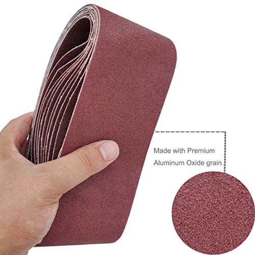 Tonmp 15 Pack 2-1/2" x 14" Sanding Belts - 5 Each of 40 80 120 Grit Aluminum Oxide Sanding Belts For Belt sander (2.5x14 inch) - size: 2.5x14 inch