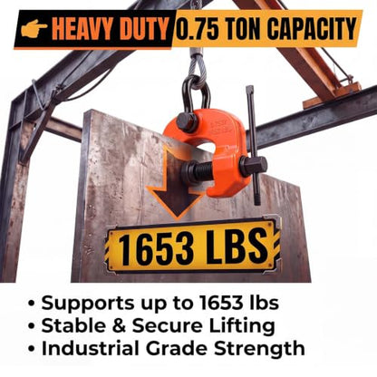 Frienda Plate Lifting Clamp 1655 Lbs/0.75 T Adjustable Opening 0-1.1 Inch - size: 0-1.1 Inch, style: 1655 Lbs/ 0.75 T