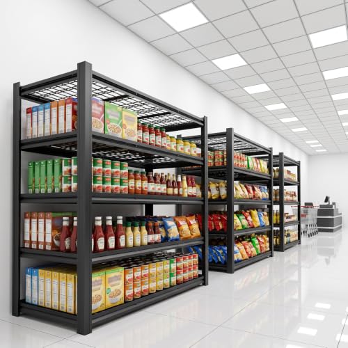 2 Pack Garage Shelving, Heavy Duty Storage Shelves Metal Shelf Unit Adjustable Industrial Storage Racks for Shop,Warehouse,Basement (84H*61.99W*24D) - size: 84H*61.99W*24D