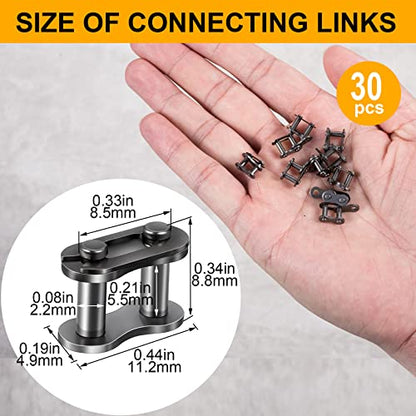 PAGOW 30pcs 25 Chain Master Link Roller, Master Connector Link - size: #25 30PCS