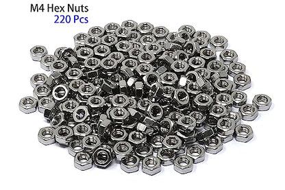 iexcell 660 Pcs M4 x 5/6/8/10/12/14/16/18/20/25/30 Stainless Steel 304 Hex Socket Head Cap Screws Bolts Nuts Washers Assortment Kit - size: M4 x 5/6/8/10/12/14/16/18/20/25/30mm