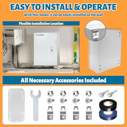 Outdoor Electrical Box 24x16x10 NEMA 4X Waterproof Junction Box - size: 24 x 16 x 10''