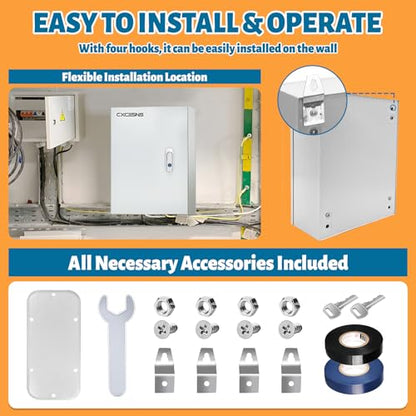 Outdoor Electrical Box 24x16x10 NEMA 4X Waterproof Junction Box - size: 24 x 16 x 10''