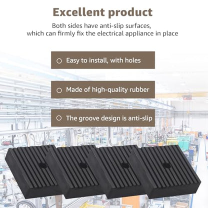 4 Pcs Solid Shock Pad for Air Compressor Pads or Equipment Shock Absorbing