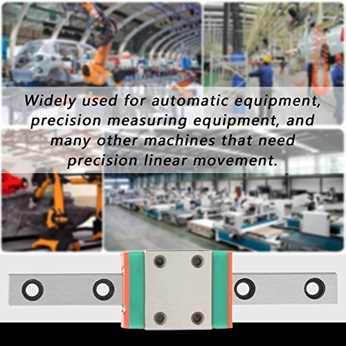 Mini Linear Slide, LWL7B Miniature Bearing Steel Linear Rail Linear Slide Rail 7mm Width with Slide Block (70MM)