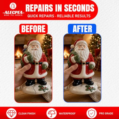 ALECPEA Ceramic Glue Repair, 30g Thick Porcelain Glue with 3 Precision Droppers - color: Ceramic Glue