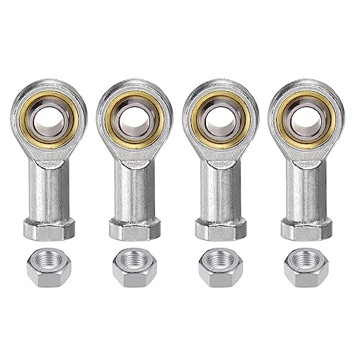 uxcell 4pcs SI12TK PHSA12 M12 Female Rod End Bearing M12x1.75 Right Hand Thread, Self-Lubricating Joint Rod Ends, Includes Jam Nut - size: M12