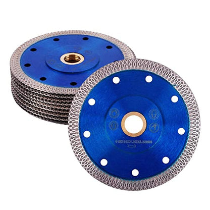 GoYonder 10pcs 5" Diamond Saw Blades for Angle Grinder - Cutting Porcelain, Granite, 115mm Tile Blade - size: 5"-10 PCS