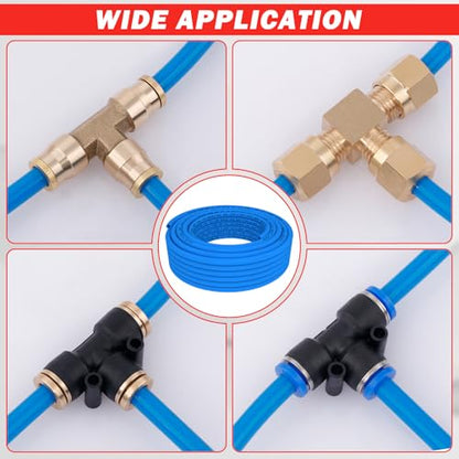 CheeMuii 100FT 3/8" DOT Air Line 3/8 Air Hose PA12 Nylon Pneumatic Tubing - color: Blue, size: 3/8"OD-100FT