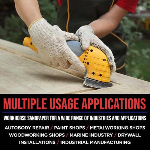 ProductionShop Premium 600 Grit Triangle Mouse Detail Sander Sandpaper Sheets, Box of 45 - Hook & Loop, Triangular Shaped Mouse Disc Pads - Oscillating Multi-Tools - Woodworking, Sand Furniture Paint - style: 600 Grit