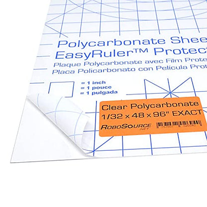 Polycarbonate Sheet 48 x 96 x 1/32" Clear Plastic, Plexiglass Replacement