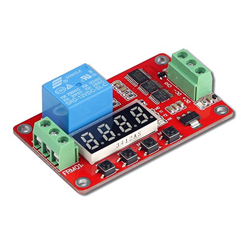 UCTRONICS DC 12V Programmable Multifunction Time Delay Relay Module, On Delay and Off Delay 0.1s to 270h Timer with Segment LEDs Display for Smart Home, Automatic Control - size: 5V/12V/24V, No Case