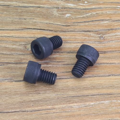 35 Pieces M6 x 8mm Socket Head Cap Screws, Thread Pitch 1.0mm, Sutemribor M6 Black Screws, 12.9 Grade Alloy Steel, Black Oxide Finish, Fully Threaded - size: M6 x 8mm, style: Socket Head