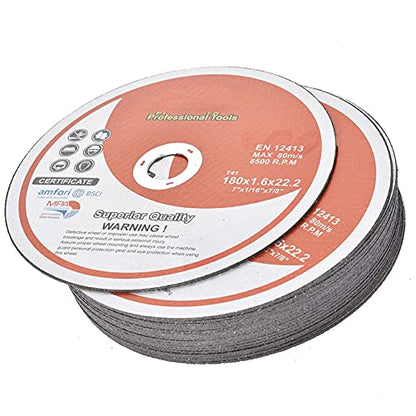 ALL-CARB 50 Pack 7 Inch x 1/16 Inch x 7/8 Inch Cutting Wheel Metal and Stainless Steel Cut Off Wheels Thin Metal Cutting Disc Fit for Angle Grinders - size: 7x1/16x7/8