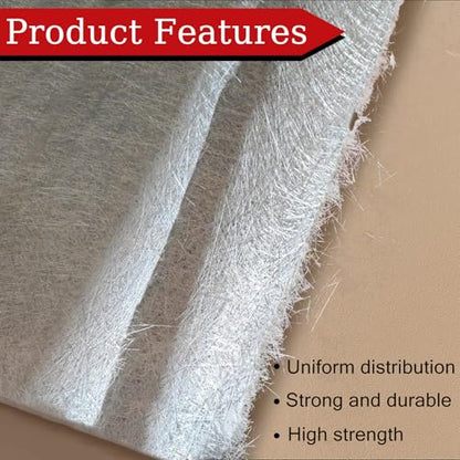 Fiberglass Mat 10 Yards X 50", Fiberglass Chopped Strand Mat 1oz - size: 10 Yards X 50"