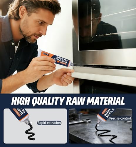 High-Temperature Silicone Sealant 0.68 Fl.oz Heat Resistant Glue for Microwave Ovens, Appliance Glass & Microcrystalline Panels(20ml*2) - size: 20mL*2