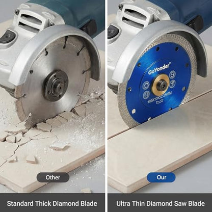 GoYonder 3 Pack 4 Inch Super Thin Diamond Saw Blade for Cutting Porcelain Tiles,Granite Marble Ceramics (4") - size: 4"-Blue-3 PCS