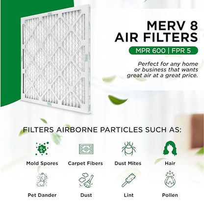 MANN+HUMMEL 12x12x1 MERV 8 Pleated 1" AC Furnace Air Filter. 4 Pack - style: 12 x 12 x 1