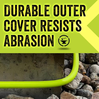 Flexzilla Garden Utility Hose, Lightweight All-Weather Water Hose, Durable and Flexible, Leak-Free Connections, 5/8 in. x 15 ft (Pack of 10) - color: Chartreuse, size: 15ft (Pack of 10), style: Standard Grip