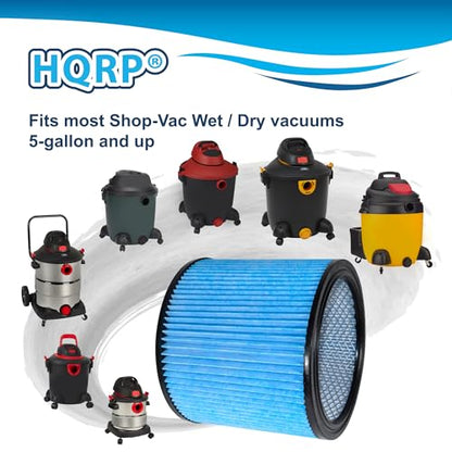 HQRP 2-Pack High Efficiency H13 HEPA Cartridge Filter compatible with Shop-vac SL16-575A SS11-450 SS12-300A SS14-350A SS14-550A SS14-600C Vacuum Cleaner, Blue - style: H13 HEPA Blue